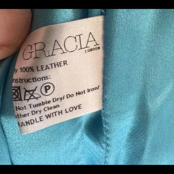 Gomez Gracia Leather Dress Women’s Size 8 Blue - Picture 9 of 12